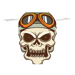 Motorcycle Helmet Skull Clip Art Cranial Skeleton Lightweight Drawstring Pouch (l) by Mog4mog4