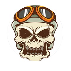 Motorcycle Helmet Skull Clip Art Cranial Skeleton Mini Round Pill Box (pack Of 3) by Mog4mog4