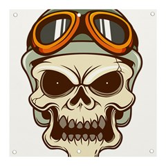 Motorcycle Helmet Skull Clip Art Cranial Skeleton Banner And Sign 3  X 3  by Mog4mog4