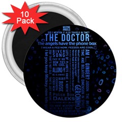 Doctor Who Tardis 3  Magnets (10 Pack)  by Mog4mog4