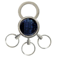 Doctor Who Tardis 3-ring Key Chain