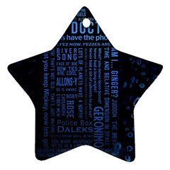 Doctor Who Tardis Star Ornament (two Sides) by Mog4mog4