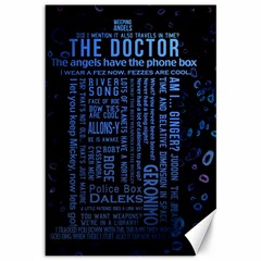 Doctor Who Tardis Canvas 12  X 18  by Mog4mog4