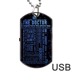 Doctor Who Tardis Dog Tag Usb Flash (one Side) by Mog4mog4