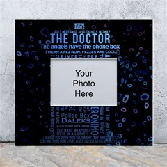 Doctor Who Tardis White Wall Photo Frame 5  X 7  by Mog4mog4