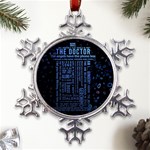 Doctor Who Tardis Metal Large Snowflake Ornament Front