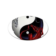 Yin And Yang Chinese Dragon Sticker (oval) by Mog4mog4