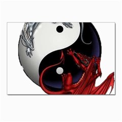 Yin And Yang Chinese Dragon Postcard 4 x 6  (pkg Of 10) by Mog4mog4