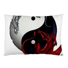 Yin And Yang Chinese Dragon Pillow Case by Mog4mog4