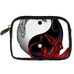 Yin And Yang Chinese Dragon Digital Camera Leather Case by Mog4mog4