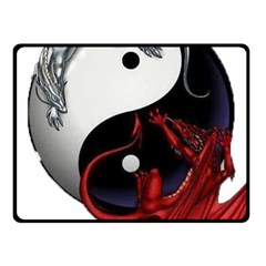 Yin And Yang Chinese Dragon Fleece Blanket (small) by Mog4mog4