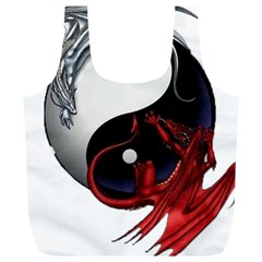 Yin And Yang Chinese Dragon Full Print Recycle Bag (xl) by Mog4mog4