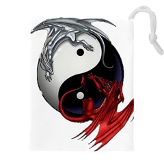 Yin And Yang Chinese Dragon Drawstring Pouch (5xl) by Mog4mog4