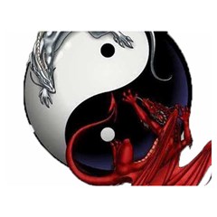 Yin And Yang Chinese Dragon Premium Plush Fleece Blanket (extra Small) by Mog4mog4