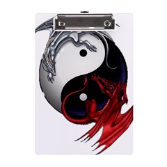 Yin And Yang Chinese Dragon A5 Acrylic Clipboard by Mog4mog4