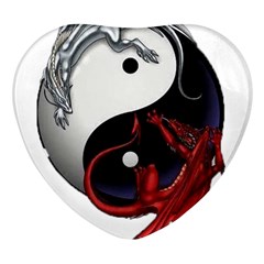 Yin And Yang Chinese Dragon Heart Glass Fridge Magnet (4 Pack) by Mog4mog4