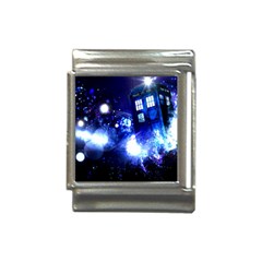 Tardis Background Space Italian Charm (13mm) by Mog4mog4