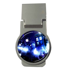 Tardis Background Space Money Clips (round)  by Mog4mog4