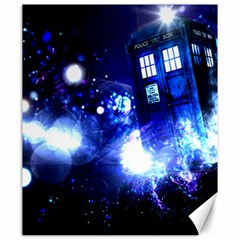 Tardis Background Space Canvas 20  X 24  by Mog4mog4