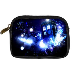 Tardis Background Space Digital Camera Leather Case by Mog4mog4