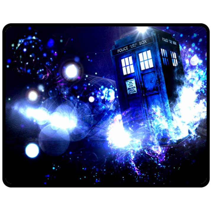 Tardis Background Space Fleece Blanket (Medium)