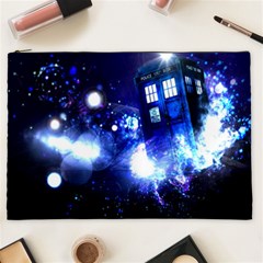 Tardis Background Space Cosmetic Bag (xxl) by Mog4mog4