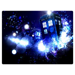 Tardis Background Space Premium Plush Fleece Blanket (extra Small)