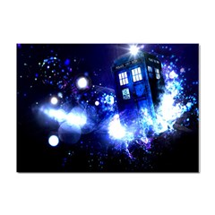 Tardis Background Space Crystal Sticker (a4) by Mog4mog4