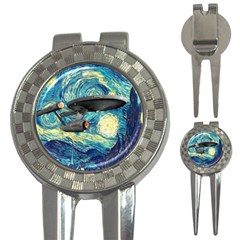 Star Starship The Starry Night Van Gogh 3-in-1 Golf Divots by Mog4mog4