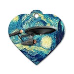 Star Starship The Starry Night Van Gogh Dog Tag Heart (One Side) Front