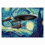 Star Starship The Starry Night Van Gogh Large Glasses Cloth Front