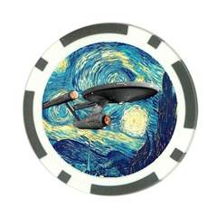 Star Starship The Starry Night Van Gogh Poker Chip Card Guard by Mog4mog4