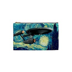 Star Starship The Starry Night Van Gogh Cosmetic Bag (small) by Mog4mog4