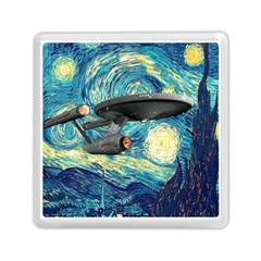 Star Starship The Starry Night Van Gogh Memory Card Reader (square) by Mog4mog4