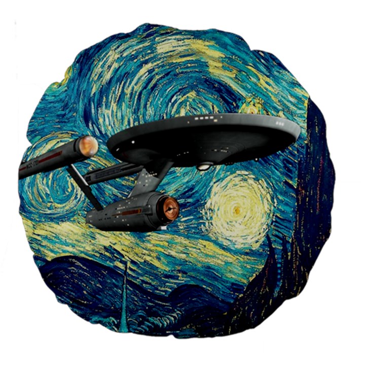 Star Starship The Starry Night Van Gogh Large 18  Premium Round Cushions