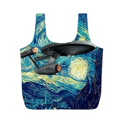 Star Starship The Starry Night Van Gogh Full Print Recycle Bag (m) by Mog4mog4