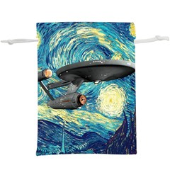 Star Starship The Starry Night Van Gogh Lightweight Drawstring Pouch (xl) by Mog4mog4