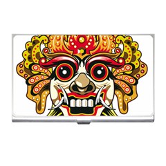 Bali Barong Mask Euclidean Vector Chiefs Face Business Card Holder by Mog4mog4