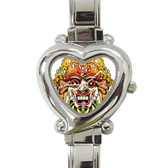 Bali Barong Mask Euclidean Vector Chiefs Face Heart Italian Charm Watch by Mog4mog4