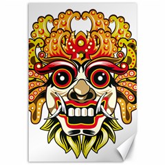 Bali Barong Mask Euclidean Vector Chiefs Face Canvas 12  X 18  by Mog4mog4