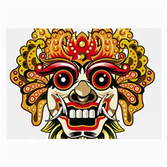 Bali Barong Mask Euclidean Vector Chiefs Face Large Glasses Cloth by Mog4mog4