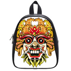 Bali Barong Mask Euclidean Vector Chiefs Face School Bag (small) by Mog4mog4