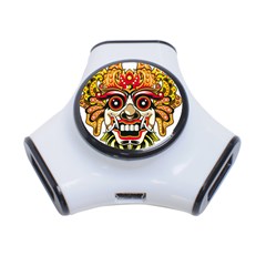 Bali Barong Mask Euclidean Vector Chiefs Face 3-port Usb Hub by Mog4mog4