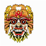 Bali Barong Mask Euclidean Vector Chiefs Face Small Garden Flag (Two Sides) Front