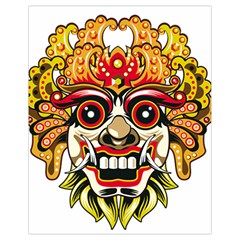 Bali Barong Mask Euclidean Vector Chiefs Face Drawstring Bag (small) by Mog4mog4