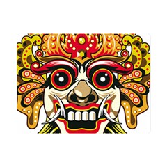 Bali Barong Mask Euclidean Vector Chiefs Face Premium Plush Fleece Blanket (mini) by Mog4mog4