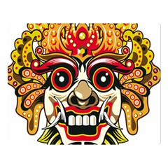 Bali Barong Mask Euclidean Vector Chiefs Face Premium Plush Fleece Blanket (large) by Mog4mog4