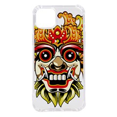 Bali Barong Mask Euclidean Vector Chiefs Face Iphone 14 Plus Tpu Uv Print Case by Mog4mog4