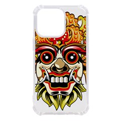 Bali Barong Mask Euclidean Vector Chiefs Face Iphone 13 Pro Tpu Uv Print Case by Mog4mog4