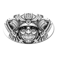 Drawing Samurai Tattoo Sketch Japanese Samurai Oval Magnet